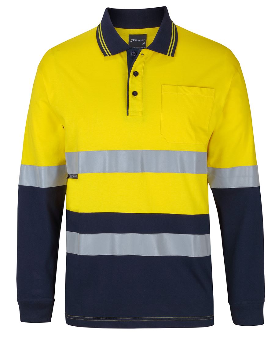 HI VIS (D+N) L/S COTTON POLO 6DCPL - Icon Tshirts