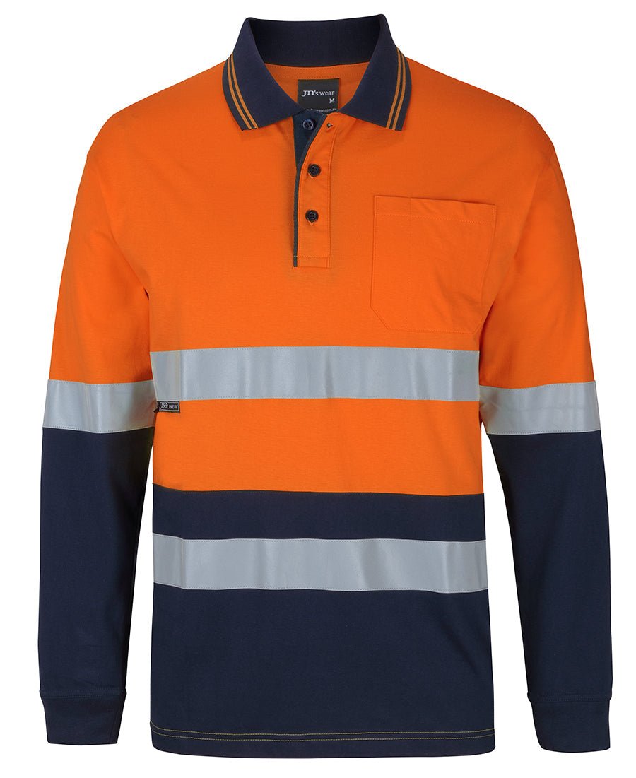 HI VIS (D+N) L/S COTTON POLO 6DCPL - Icon Tshirts