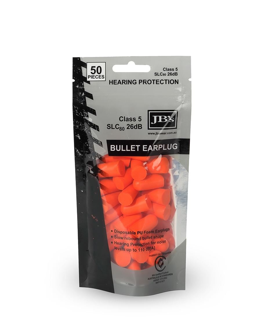 JBS BULLET SHAPED EARPLUG (50 PIECES) 8P035 - Icon Tshirts