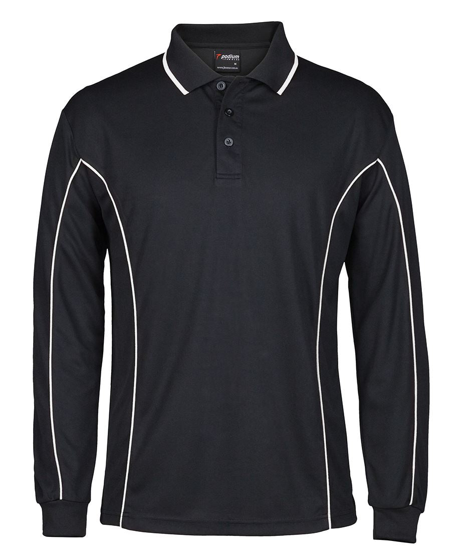 JBS PODIUM L/S PIPING POLO 7PIPL (SIZES XXS-2XL) - Icon Tshirts