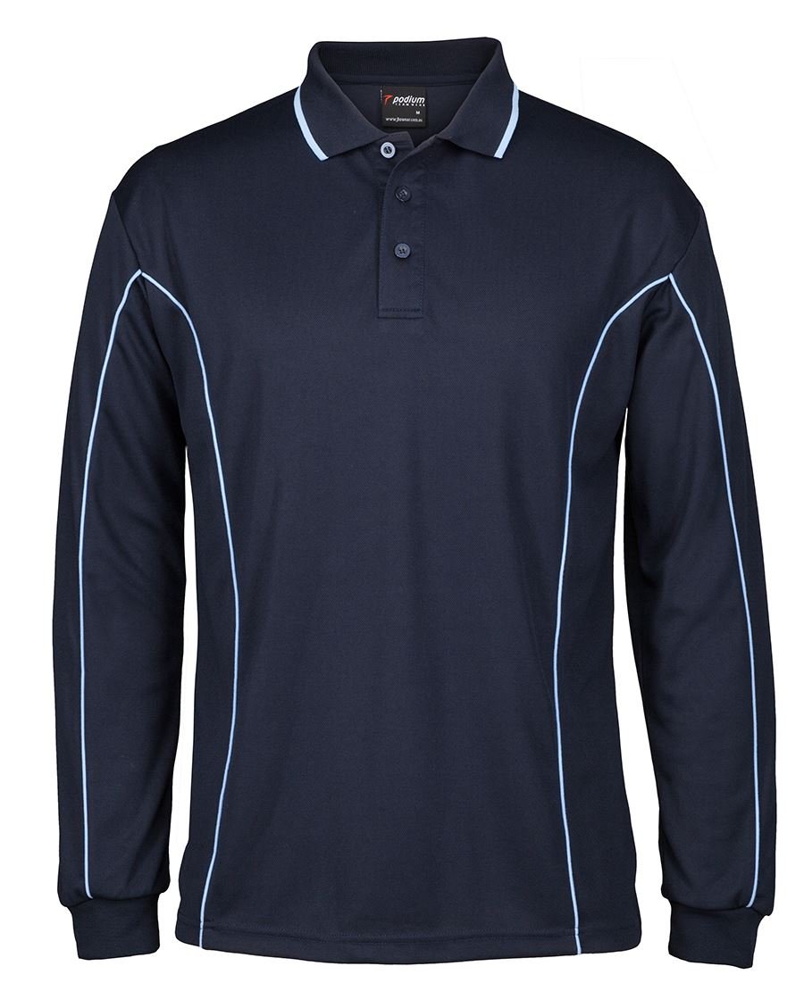 JBS PODIUM L/S PIPING POLO 7PIPL (SIZES XXS-2XL) - Icon Tshirts