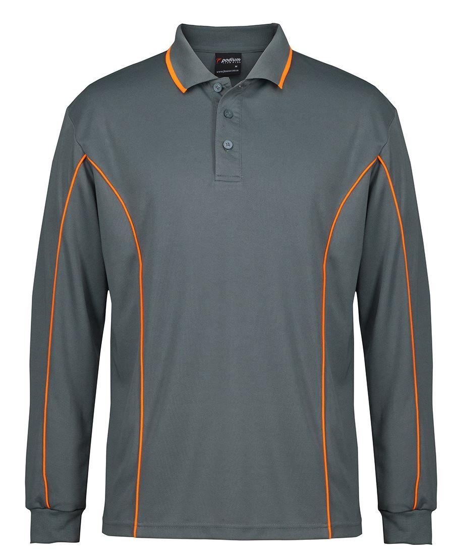 JBS PODIUM L/S PIPING POLO 7PIPL (SIZES XXS-2XL) - Icon Tshirts