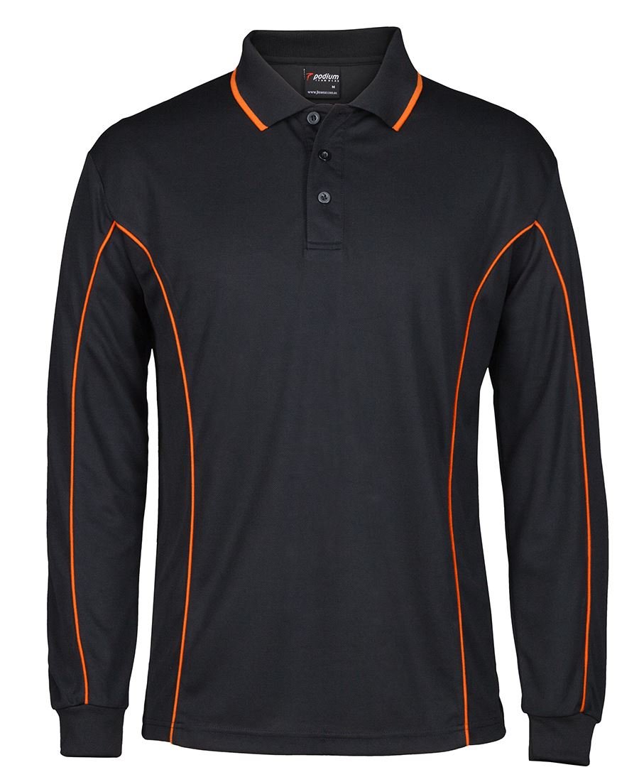 JBS PODIUM L/S PIPING POLO 7PIPL (SIZES XXS-2XL) - Icon Tshirts