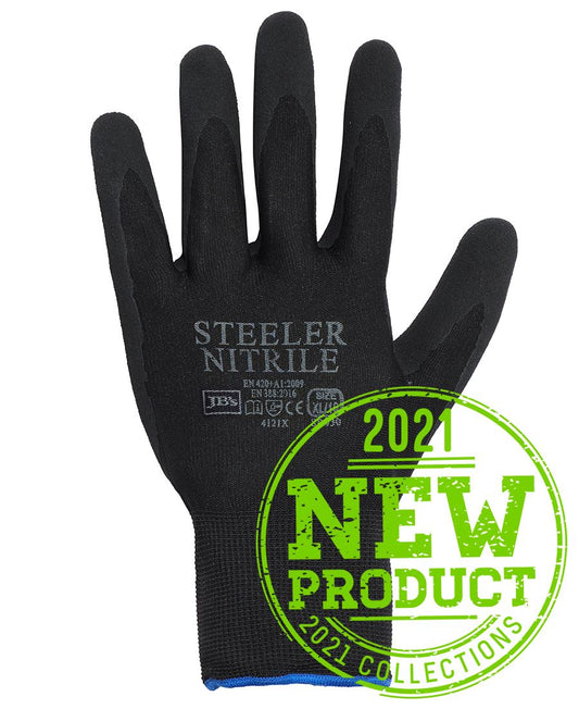 JBS STEELER SANDY NITRILE GLOVE (12 PACK) 8R030 - Icon Tshirts