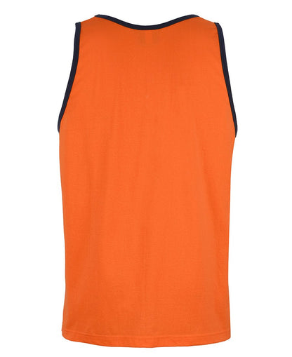 JB'S WEAR 6HTCS HI VIS COTTON SINGLET - Icon Tshirts