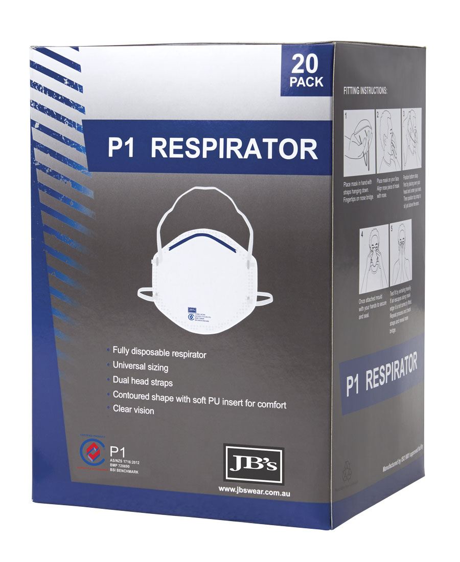 JB's Wear BLISTER (5PC) P1 RESPIRATOR 8C00 - Icon Tshirts