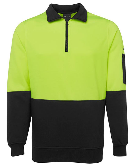 JB's Wear Hi Vis 1/2 Zip Fleecy Sweat 6HVFH - Icon Tshirts