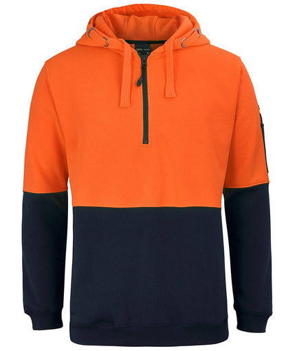 JB's Wear HI VIS 1/2 ZIP HOODIE 6HVHZ - Icon Tshirts