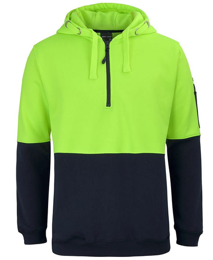 JB's Wear HI VIS 1/2 ZIP HOODIE 6HVHZ - Icon Tshirts