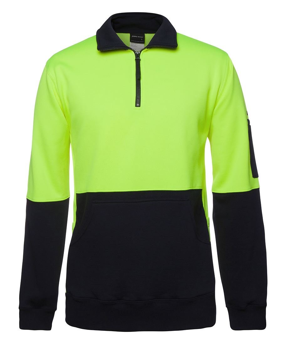 JB's Wear Hi Vis 330G 1/2 Zip Fleece 6HVPZ - Icon Tshirts