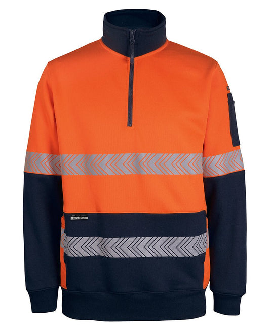 JB's Wear HI VIS 330G 1/2 ZIP SEGMENTED TAPE FLEECE 6DPS - Icon Tshirts