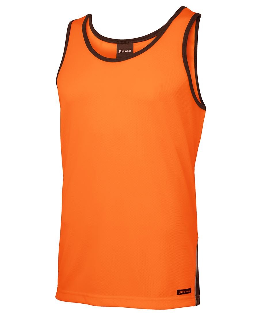 JB's Wear Hi Vis Contrast Singlet 6HCS4 - Icon Tshirts