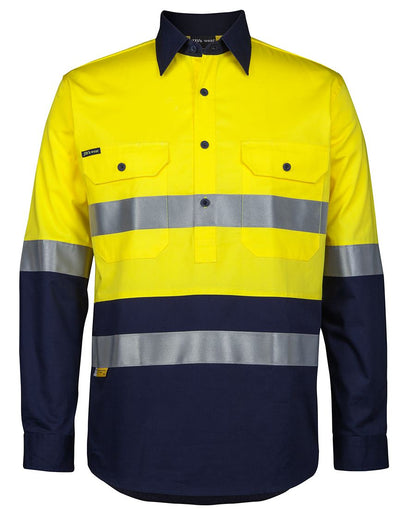 JB's Wear HI VIS (D+N) CLOSE FRONT L/S 150G WORK SHIRT 6HWCS - Icon Tshirts
