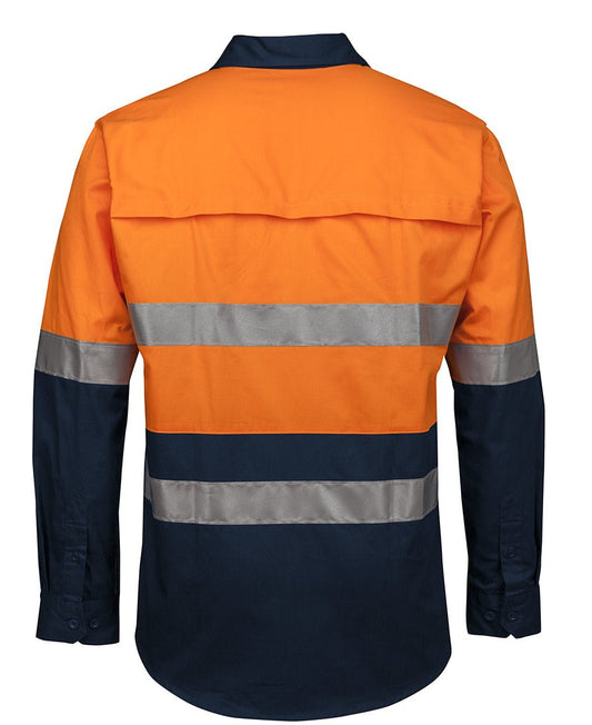 JB's Wear HI VIS (D+N) CLOSE FRONT L/S 150G WORK SHIRT 6HWCS - Icon Tshirts