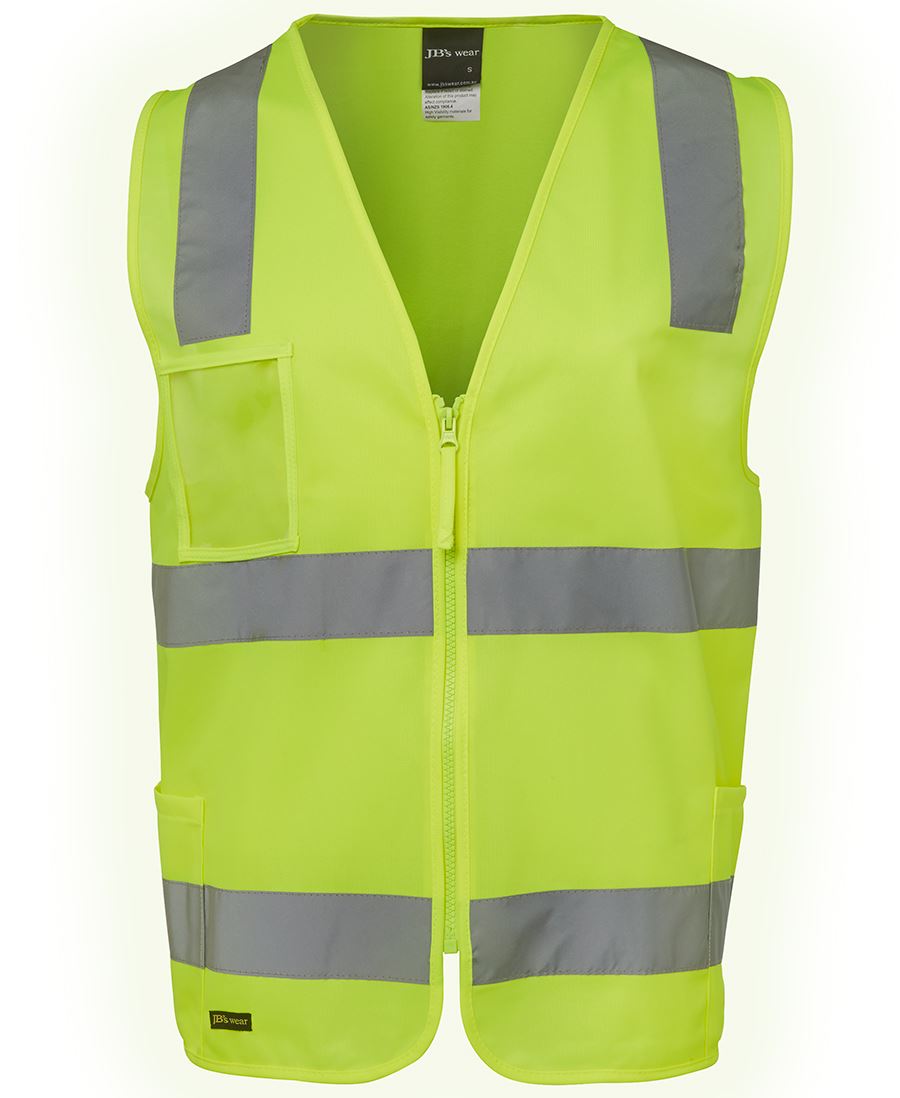 JB's Wear Hi Vis (D+N) Zip Safety Vest 6DNSZ - Icon Tshirts