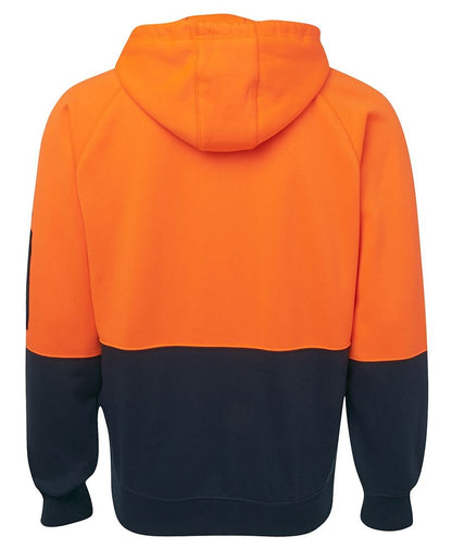 JB's Wear Hi Vis Full Zip Fleecy Hoodie 6HVH - Icon Tshirts