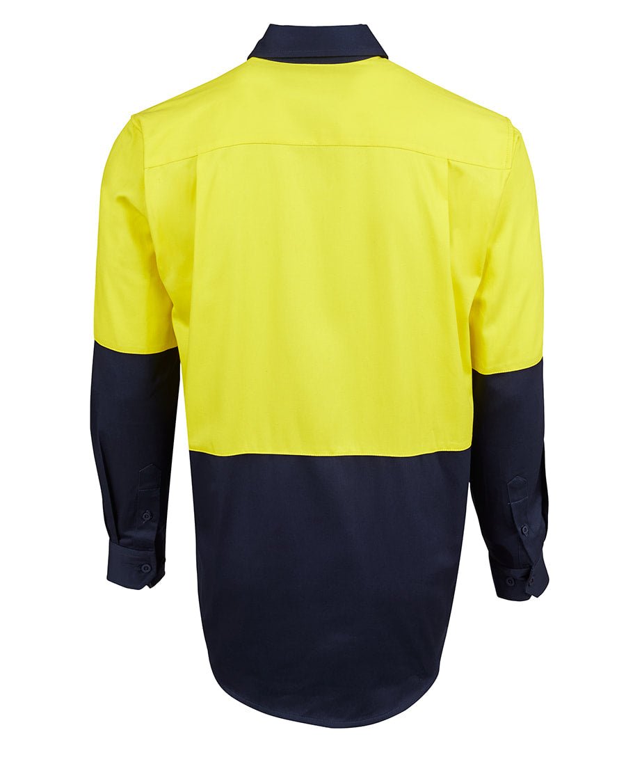 JB's Wear Hi Vis L/S 190g Close Front Shirt 6HVCF - Icon Tshirts