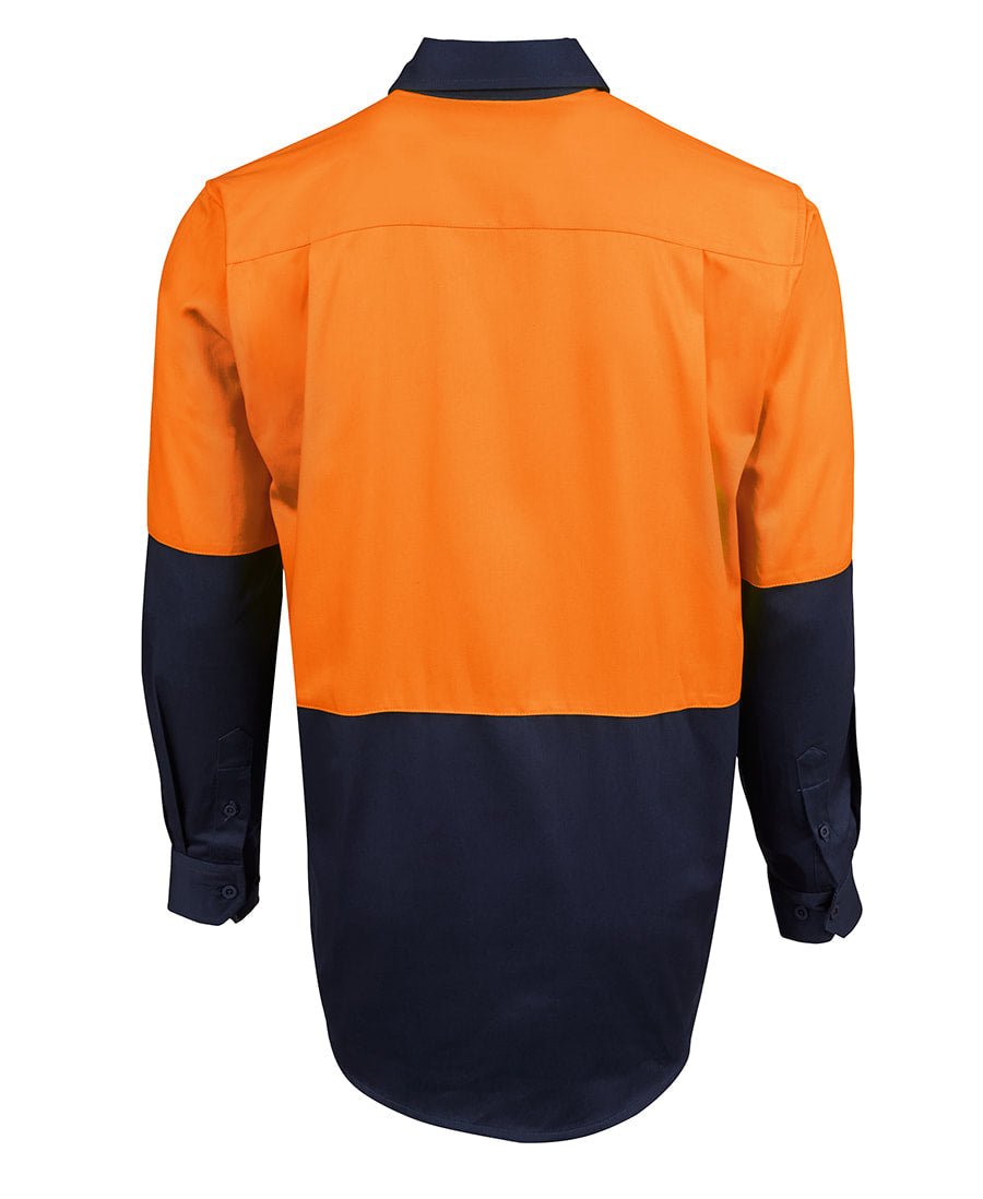 JB's Wear Hi Vis L/S 190g Close Front Shirt 6HVCF - Icon Tshirts