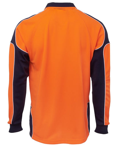 JB's Wear Hi Vis L/S Arm Panel Polo 6AP4L - Icon Tshirts