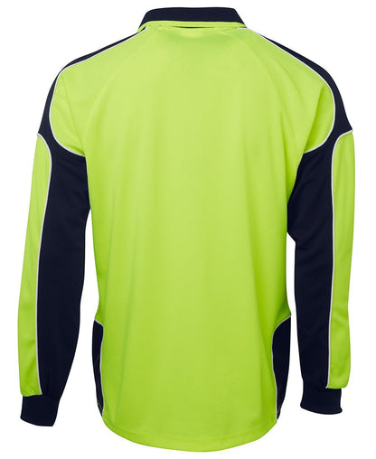 JB's Wear Hi Vis L/S Arm Panel Polo 6AP4L - Icon Tshirts