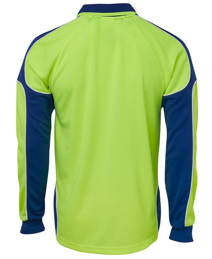 JB's Wear Hi Vis L/S Arm Panel Polo 6AP4L - Icon Tshirts