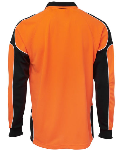 JB's Wear Hi Vis L/S Arm Panel Polo 6AP4L - Icon Tshirts