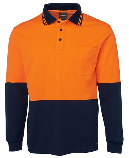 JB's Wear Hi Vis L/S Cotton Back Polo 6HPL - Icon Tshirts