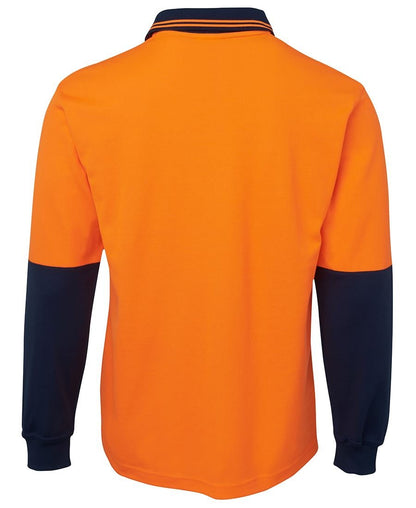 JB's Wear Hi Vis L/S Cotton Back Polo 6HPL - Icon Tshirts