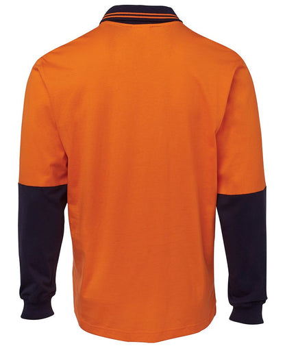 JB's Wear Hi Vis L/S Cotton Polo 6CPHL - Icon Tshirts