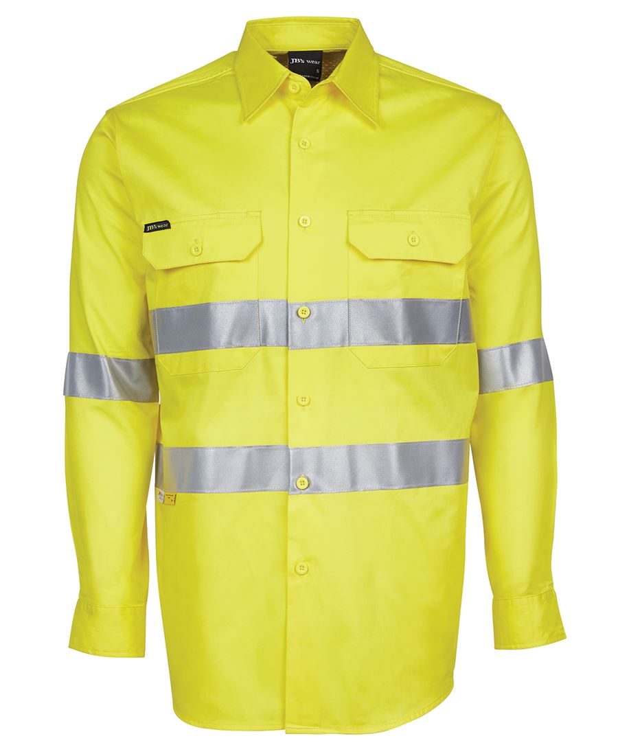 JB's Wear Hi Vis L/S (D+N) 150G Work Shirt 6DNWL - Icon Tshirts