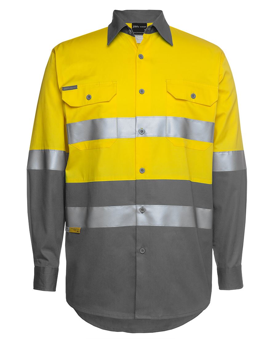 JB's Wear Hi Vis L/S (D+N) 150G Work Shirt 6DNWL - Icon Tshirts