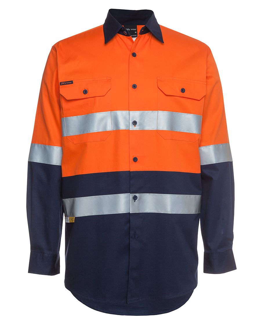 JB's Wear Hi Vis L/S (D+N) 150G Work Shirt 6DNWL - Icon Tshirts