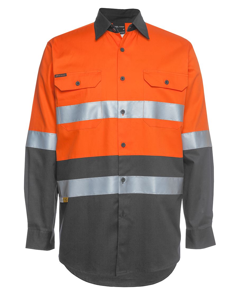 JB's Wear Hi Vis L/S (D+N) 150G Work Shirt 6DNWL - Icon Tshirts