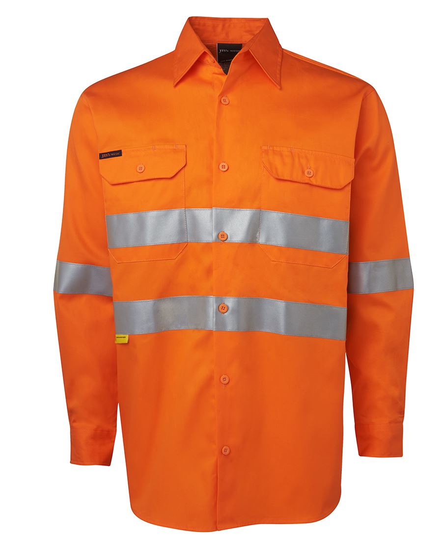 JB's Wear Hi Vis L/S (D+N) 150G Work Shirt 6DNWL - Icon Tshirts