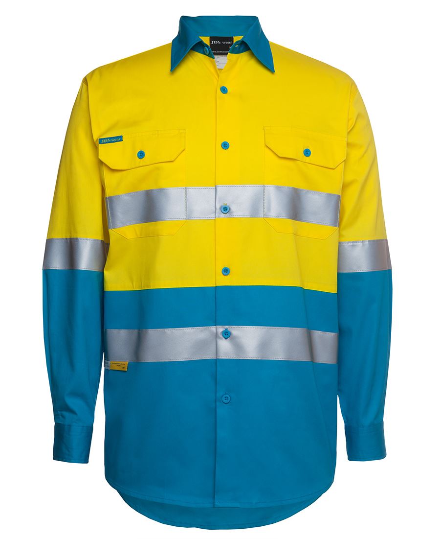 JB's Wear Hi Vis L/S (D+N) 150G Work Shirt 6DNWL - Icon Tshirts