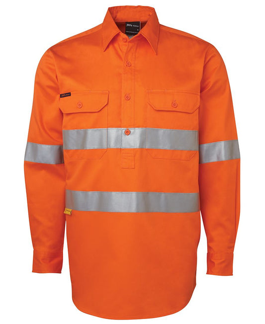 JB's Wear Hi Vis L/S (D+N) 190g Close Front Shirt 6HWCF - Icon Tshirts