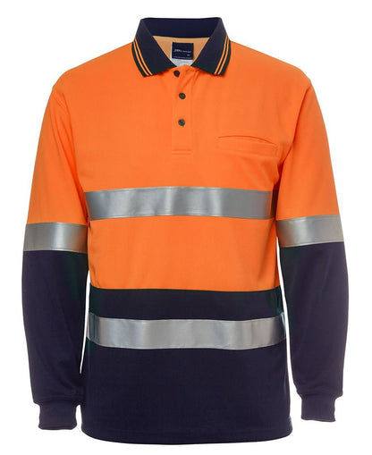 JB's Wear Hi Vis L/S (D+N) Traditional Polo 6HVSL - Icon Tshirts