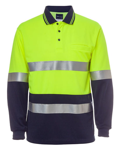JB's Wear Hi Vis L/S (D+N) Traditional Polo 6HVSL - Icon Tshirts
