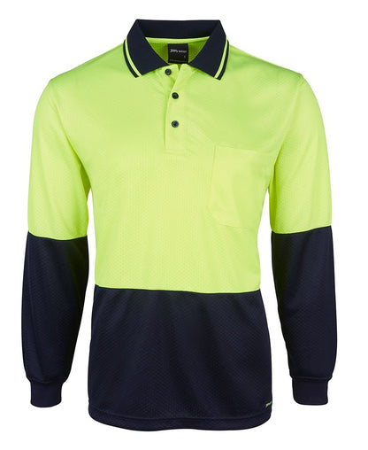 JB's Wear Hi Vis L/S Jacquard Polo 6HJNL - Icon Tshirts