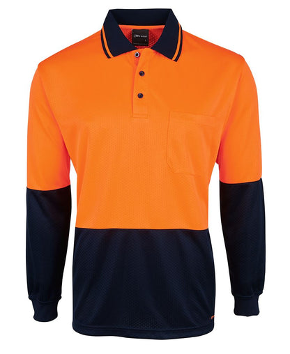 JB's Wear Hi Vis L/S Jacquard Polo 6HJNL - Icon Tshirts