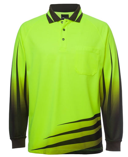 JB'S Wear Hi Vis L/S Rippa Sub Polo 6HVRL - Icon Tshirts