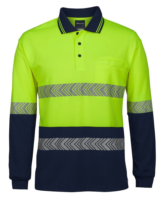 JB's Wear HI VIS L/S SEGMENTED TAPE POLO 6HLST - Icon Tshirts