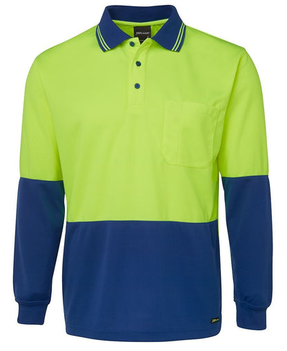 JB's Wear Hi Vis L/S Trad Polo 6HVPL - Icon Tshirts