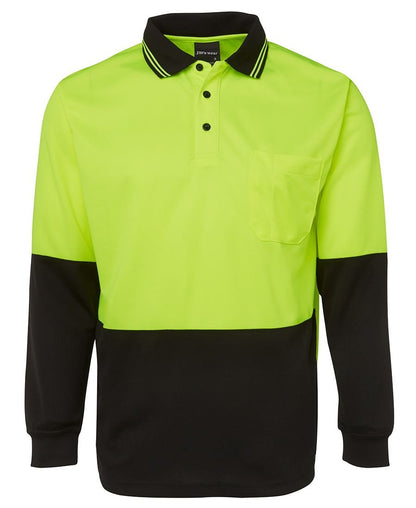JB's Wear Hi Vis L/S Trad Polo 6HVPL - Icon Tshirts