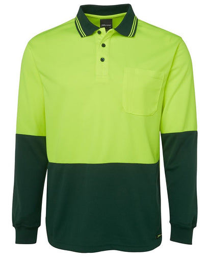 JB's Wear Hi Vis L/S Trad Polo 6HVPL - Icon Tshirts