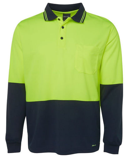 JB's Wear Hi Vis L/S Trad Polo 6HVPL - Icon Tshirts