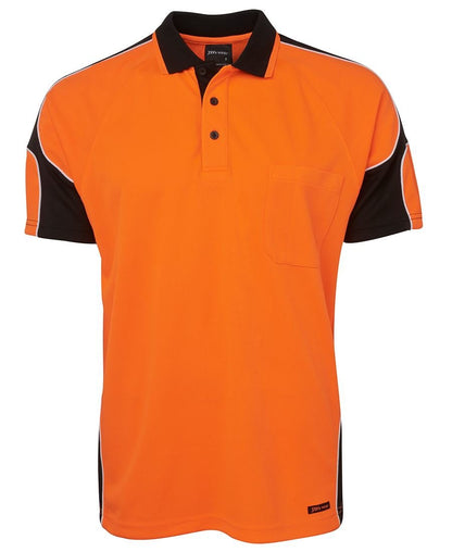 JB's Wear Hi Vis S/S Arm Panel Polo 6AP4S - Icon Tshirts