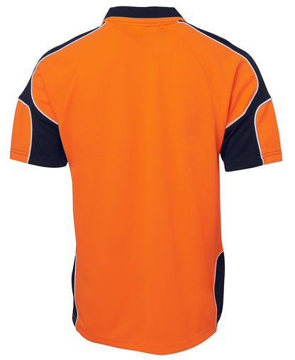 JB's Wear Hi Vis S/S Arm Panel Polo 6AP4S - Icon Tshirts