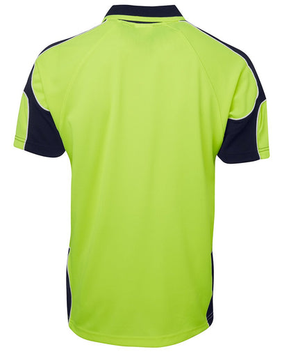 JB's Wear Hi Vis S/S Arm Panel Polo 6AP4S - Icon Tshirts