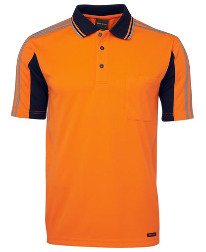 JB's Wear Hi Vis S/S Arm Tape Polo 6AT4S - Icon Tshirts